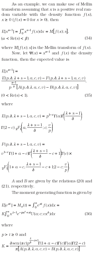 A Gamma Type Distribution Involving A Confluent Hypergeometric Function Of The Second Kind