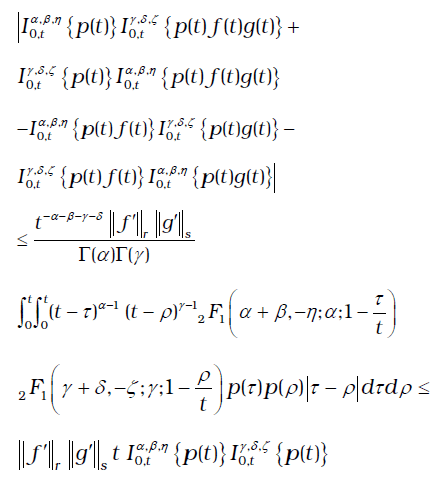 Ciertas Desigualdades Integrales Fraccionales Que Involucran La Funcion Hipergeometrica De Gauss