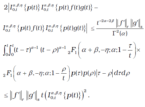 Ciertas Desigualdades Integrales Fraccionales Que Involucran La Funcion Hipergeometrica De Gauss